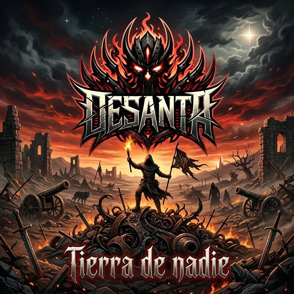 Portada del álbum Tierra de Nadie de Desanta, metal progresivo 2026